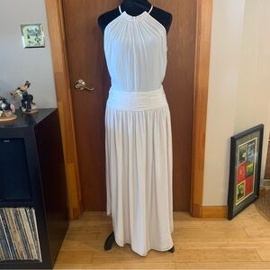RAMY BROOK NWT 6 MARTI Sleeveless Halter Maxi Lined Dress w Back Cut Out.